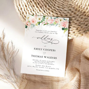 Cérémonie Mariage Ethereal Blush Invitation
