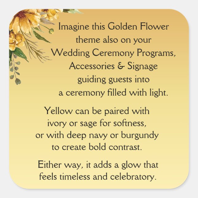 Ceremony Quadratischer Aufkleber (Vorderseite)