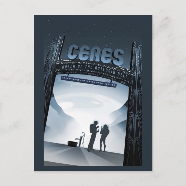 Ceres Dwarf Planet Space Sci Fi Postkarte (Vorderseite)