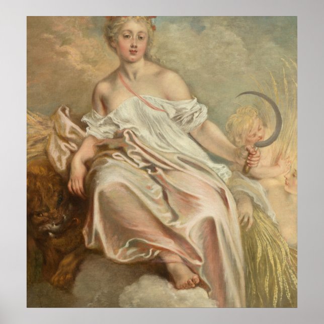 Ceres (Sommer) - Antoine Watteau Kunst Poster (Vorne)