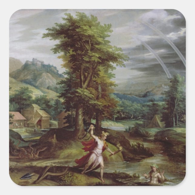 Ceres und Cyane Quadratischer Aufkleber (Vorderseite)