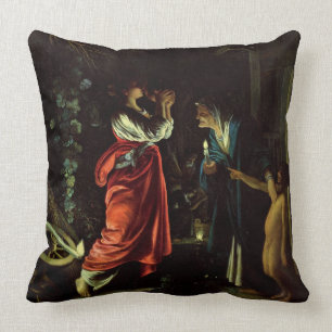 Ceres und Stellio (Öl auf Kupfer) Kissen