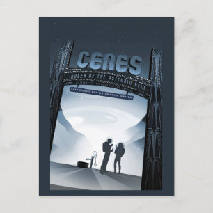 Ceres Zwergplanet Weltraum Science-Fiction Postkarte