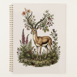Cerf aux fleurs sauvages