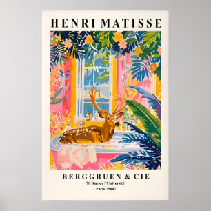 Cerf dans la baignoire affiche drôle, impression M