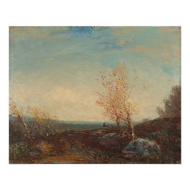 Cerf Dans La Forêt De Fontainebleau Félix Ziem Poster