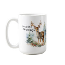 Cerf dans la forêt, Vacances Vignette Mug