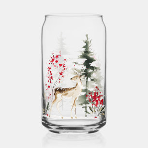 Cerf de la forêt à l'aquarelle pour les fêtes