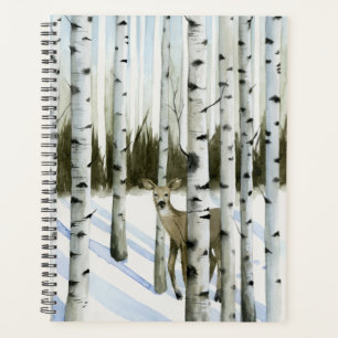 Cerf en chute de neige