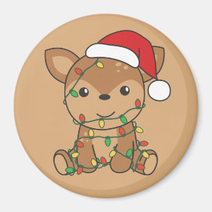 Cerf Noël Animaux d'hiver Deer Magnet