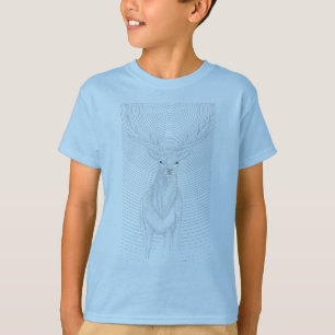 Cerf sous le ciel nocturne T-shirt