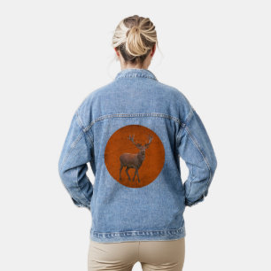 Cerf vintage de nature orange