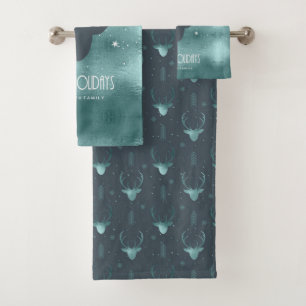 Cerfs Antlers Flèches Motif de Noël ID Turquoise86