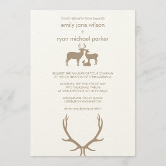 Cerfs communs + Faire-part de mariage