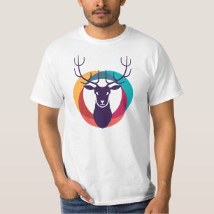 Cerfs communs frais du hippie des T-shirts
