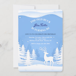 Cerfs dans la neige Invitation