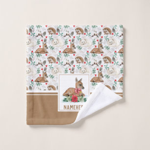 Cerfs des Bois et Amis Motif Hivernal