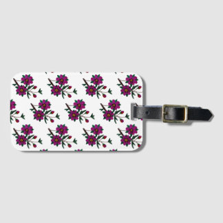 Cerine Pink Floral Luggage Tag Gepäckanhänger