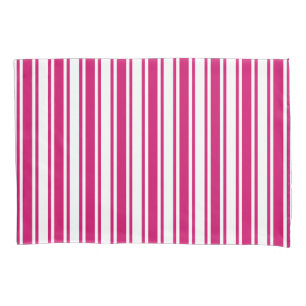 Cerise and white candy stripes kissenbezug