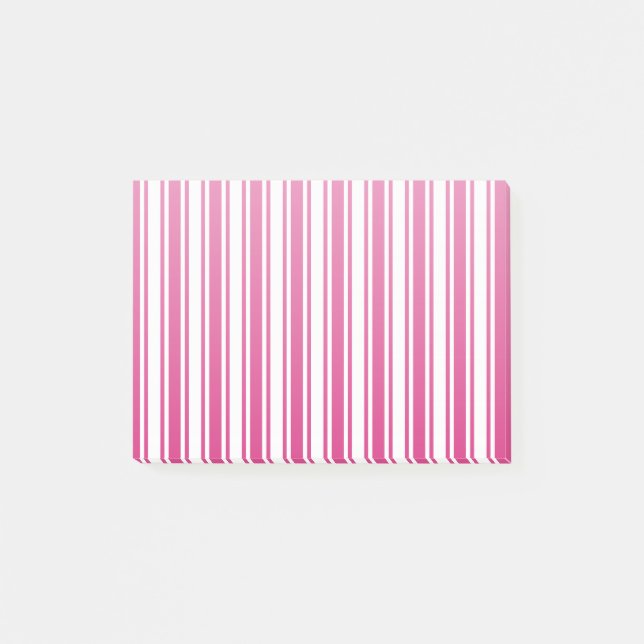 Cerise and white candy stripes post-it klebezettel (Vorderseite)