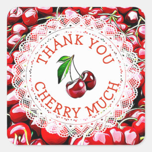 Cerise de Merci beaucoup autocollants de cerises