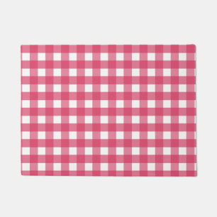Cerise Gingham Fußmatte