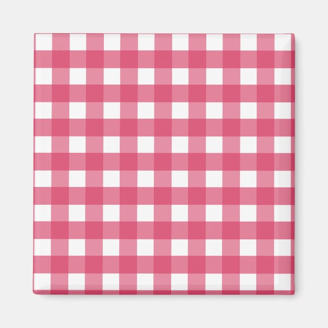 Cerise Gingham Magnet (Vorne)