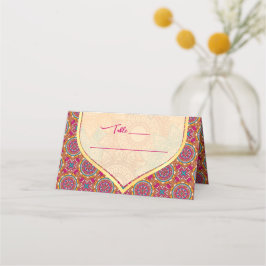 Cerise mandala rangoli mehndi Platzkarten