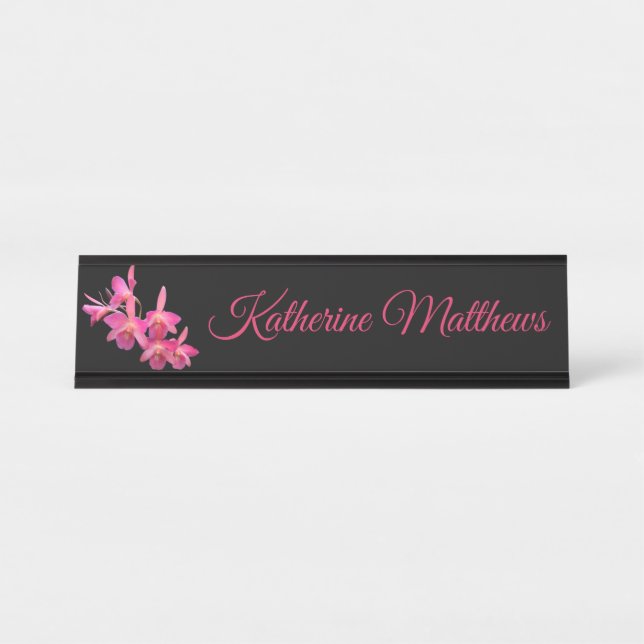 Cerise, Pink, Rot, Orchideen, die Namensschild (Vorderseite )