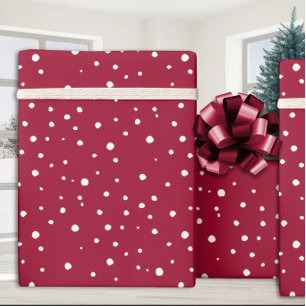 Cerise Red White Fallschirmspringen Geschenkpapier