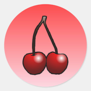 Cerise - Sticker rond classique