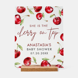 Cerise sucrée sur le Baby shower supérieur