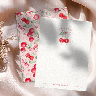 Cerise sur le Carte de remerciements de Baby showe