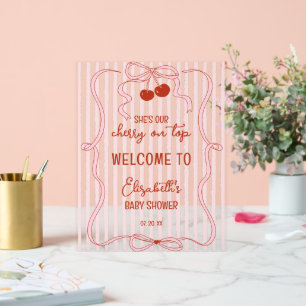 Cerise sur le dessus Ruban rose Classy Rayures Bie