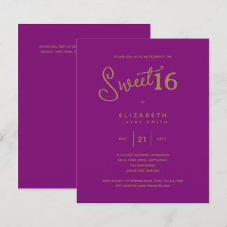 Cerise SWEET 16 Modernes elegantes Budget Geburtst