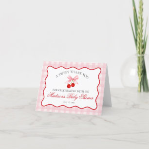 Cerise Sweet Coquette Rose Carte de remerciements 