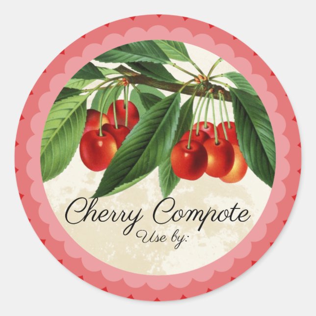 cerises de couleur personnalisée étiquette de cons (Devant)