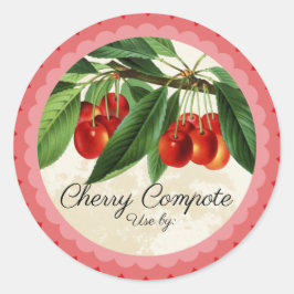 cerises de couleur personnalisée étiquette de cons