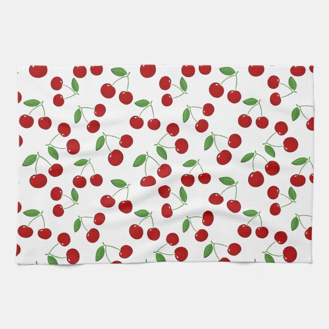Cerises Design Serviette de cuisine (Horizontal)