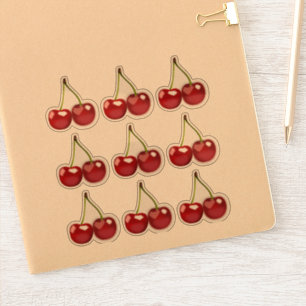 Cerises Fruit cerise Stickers transparent transpar