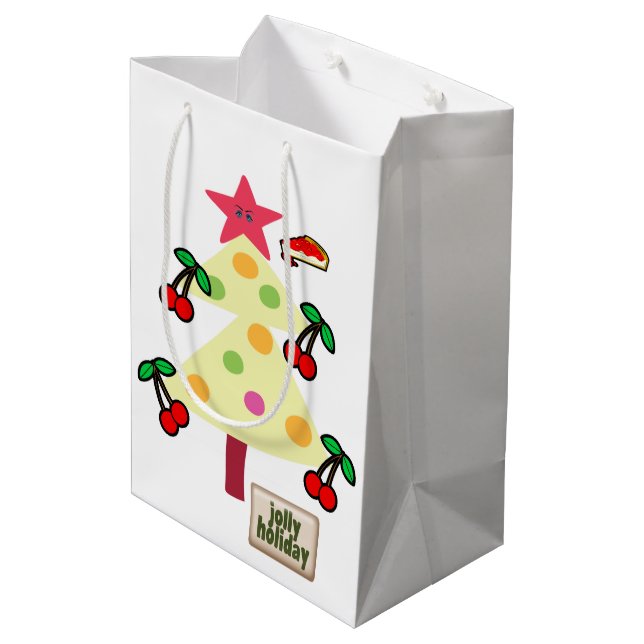 Cerises Noël Arbre Jolly Sacs cadeaux (Dos Angle)