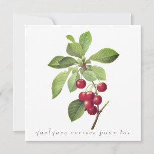 Cerises pour vous Carte de voeux plate