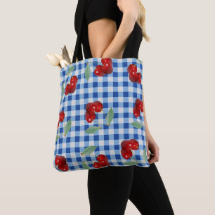 Cerises rétro sur tout le Sac fourre-tout d'impres