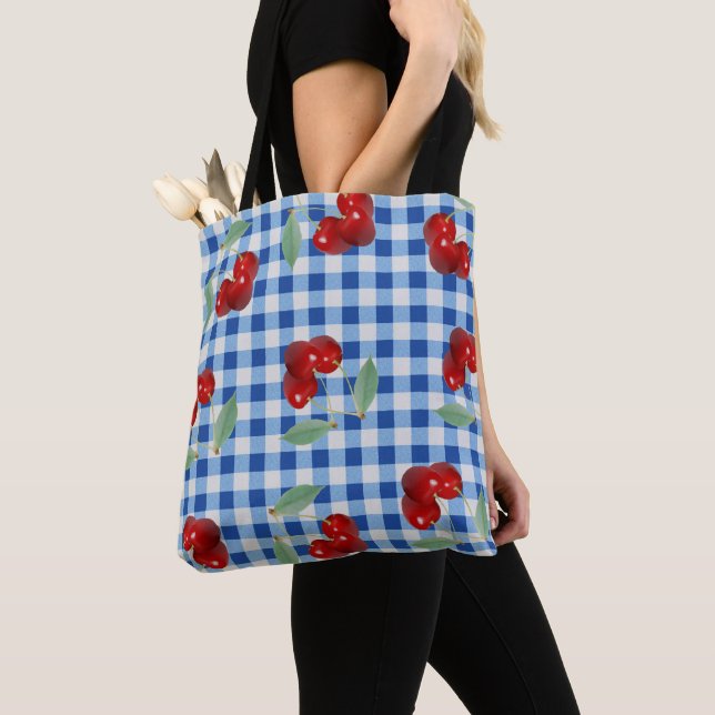 Cerises rétro sur tout le Sac fourre-tout d'impres (De près)