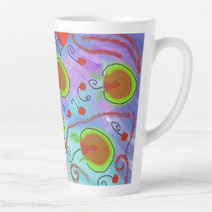 cerises Tasse à boire un latte