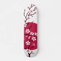 Cerisier Fleur Design Skateboard Deck