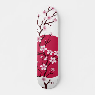 Cerisier Fleur Design Skateboard Deck