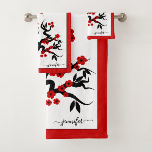Cerisier rouge inséparables, fleurs frontière roug
