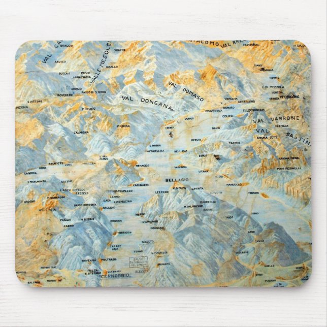 Cernobbio Karte Mousepad (Vorne)