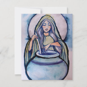 Cerridwen Crone Hexe Feiertagskarte